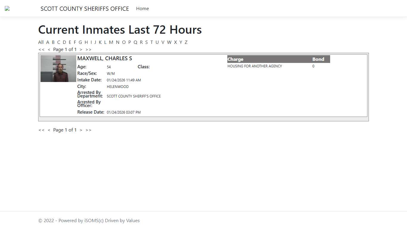 Inmates - ISOMS Portal
